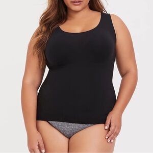 Spanx Black Power Conceal-Her Open Bust Cami Shaping Tank Top Womens Sz 2X
